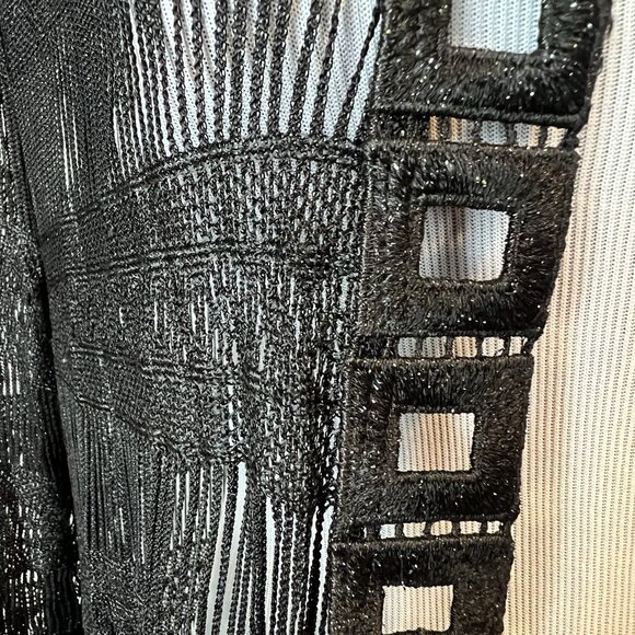 Damianou Black Witchy Duster Size M/L Cardigan Kimono Vintage Whimsigoth - Picture 5 of 14